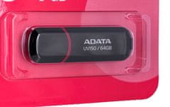 slomart ADATA 64GB DashDrive UV150 USB ključek, USB Type-A 3.2 Gen 1, črn, kompaktna oblika, podpora za Windows, Linux in Mac