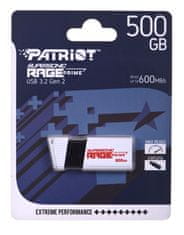 slomart USB ključek PATRIOT RAGE PRIME 512 GB, 600 MB/s, USB 3.2 Gen 2, podporo za Windows, Mac in Linux