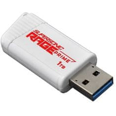 slomart Patriot Rage Prime 1TB USB 3.2 - 600 MB/s, beli, s podporo za Plug and Play, kompakten in zmogljiv zunanji pomnilnik