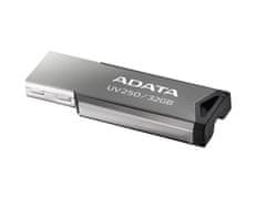 slomart ADATA UV250 USB ključek 32 GB, USB Type-A 2.0, srebrna barva, brez pokrovčka, s ključem za obesek
