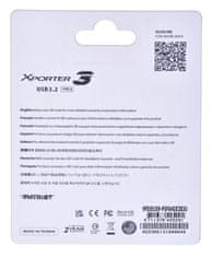 slomart PARTIOT Xporter 3 64GB USB 3.2 FlashDrive, Črn, Hitrost branja 80 MB/s, Združljiv z Windows in Mac