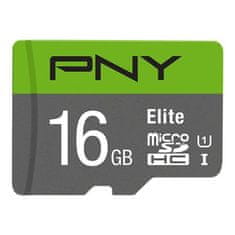 slomart PNY Elite microSDHC 16GB UHS-I Class 10, hitrosti UHS Class 1, idealna za pametne telefone in kamere
