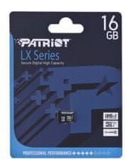 slomart Patriot Memory 16GB microSDHC kartica UHS-I Class 10, črna, hitrosti branja do 80 MB/s, zanesljiva in zmogljiva