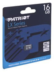 slomart Patriot Memory 16GB microSDHC kartica UHS-I Class 10, črna, hitrosti branja do 80 MB/s, zanesljiva in zmogljiva