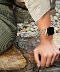 Guess Usnjen pašček za Apple Watch (38 - 41 mm) - bel CS2001S1
