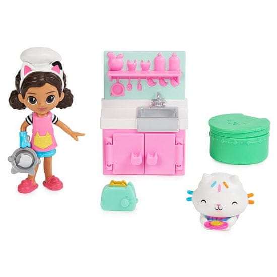 SpinMaster GABBY'S DOLLHOUSE Magična mačja hiša, igralni set za kuhanje