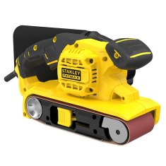 Stanley Prenosen trakasti brusilnik Stanley FMEW204K, 1010 W, 380 RPM, črn in rumen, z regulacijo hitrosti in priključkom za odsesavanje prahu