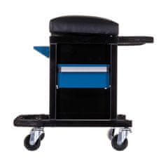 Scheppach SCHEPPACH TOOL STOOL TW900 - Orodno stolčno pomagala, črna/modra, obremenitev do 135 kg, zložljiv pokrov in koleščki