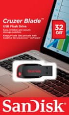 SanDisk SanDisk Cruzer Blade USB ključek 32 GB, USB Tip-A 2.0, črn/rdeč, brez pokrovčka, hitra dostava 24 ur