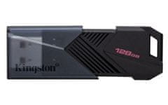Kingston Kingston Exodia Onyx 128GB USB ključek 3.2 Gen 1, prenosni črn, z obročkom za ključe, visokotemperaturna odpornost