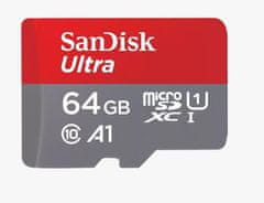 SanDisk Western Digital 64 GB MicroSDXC spominska kartica UHS-I Class 10, Rdeča/Siva, Hitrost branja 140 MB/s