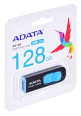 slomart ADATA DashDrive UV128 128GB USB ključek, USB Type-A 3.2 Gen 1, črn in moder, hitrosti branja do 90 MB/s.