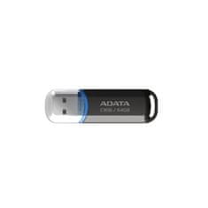 slomart ADATA C906 USB ključek 64 GB, USB Type-A 2.0, črn, plastičen, kapica, kompatibilen z Windows in Mac OS X