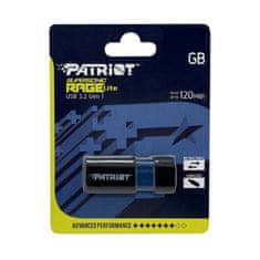 slomart Patriot Memory Supersonic Rage Lite USB ključek 32 GB, USB Type-A, črno-modra, hitrosti branja do 180 MB/s, odporen na udarce