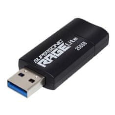 slomart USB ključek PATRIOT Rage Lite 1TB, 120 MB/s, USB 3.2, retraction, črn, hitro prenosljiv, združljiv z Mac, Windows in Linux.