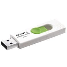 slomart ADATA UV320 USB Flash Disk 64 GB, USB Type-A 3.2 Gen 1, Zeleno-Bel, Kompakten in Enostaven za Uporabo