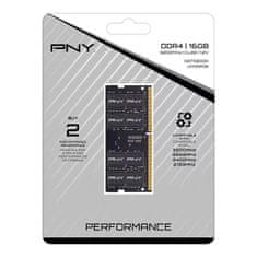 slomart RAM modul PNY MN16GSD43200-SI, 16 GB DDR4 SO-DIMM, 3200 MHz, napajanje 1.2 V, CAS latenca 22, primeren za prenosnike