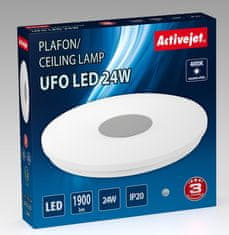 ActiveJet Sodobna LED stropna svetilka Activejet UFO, 24W, okrogla, nevtralna bela, IP20, za notranjo uporabo, energijski razred G