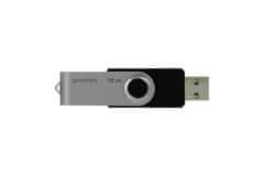 GoodRam USB ključek Goodram UTS2, 16 GB, USB Type-A 2.0, črn/srebrn, swivel oblikovanje, enostavna prenosljivost