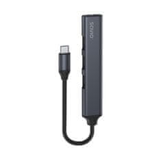 SAVIO SAVIO AK-71 USB-C hub z 3 x USB-A 2.0 in 1 x USB-A 3.0, 4-v-1, hitrost prenosa podatkov 5 Gbps