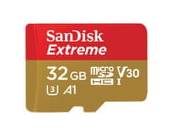 SanDisk SanDisk Extreme 32 GB MicroSDHC UHS-I, Class 10, z visoko hitrostjo branja in pisanjem, odporen in vodoodporen