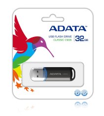 slomart ADATA 32GB C906 USB ključek, USB Type-A 2.0, črn, kapica, lahek in prenosen, združljiv z več operacijskimi sistemi