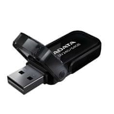 slomart ADATA UV240 USB ključek 64 GB USB Type-A 2.0, črn, sodoben in kompakten, združljiv z Windows, Mac in Linux