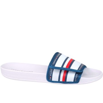 Tommy Hilfiger Japanke čevlji za v vodo bela Maxi Velcro Pool Slide