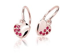 Cutie Jewellery Otroški uhani iz roza zlata C2160-10-X-4 (Barva červená)