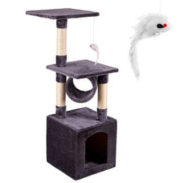 Ikonka Mačja praskalnica drevesna hiša mačja postelja 92cm