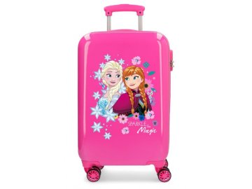 Joummabags Luksuzni otroški potovalni kovček ABS DISNEY FROZEN Sparkle Pink, 55x38x20cm, 34L, 2421431