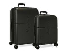 Joummabags PEPE JEANS Highlight Negro, Komplet luksuznih potovalnih kovčkov iz ABS 70cm/55cm, 7689521
