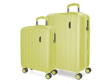 Jada Toys MOVOM Wood Yellow, luksuzni potovalni kovček iz ABS, 65 cm/55 cm, 531896B