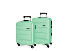 Joummabags ROLL ROAD Flex Turquesa, komplet potovalnih kovčkov ABS, 55-65cm, 584956B