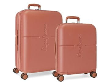 Joummabags PEPE JEANS Highlight Terracota, Komplet luksuznih potovalnih kovčkov iz ABS 70cm/55cm, 7689526