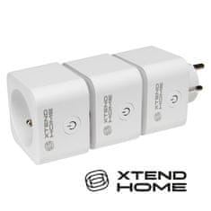 Xtend Home set 3x pametna notranja vtičnica, merjenje električne energije, pravilen preklop faz, Tuya