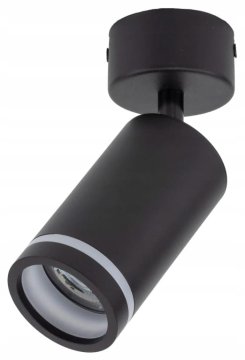 shumee Črna stropna svetilka GU10, enojna nadgradna montaža, premični reflektor