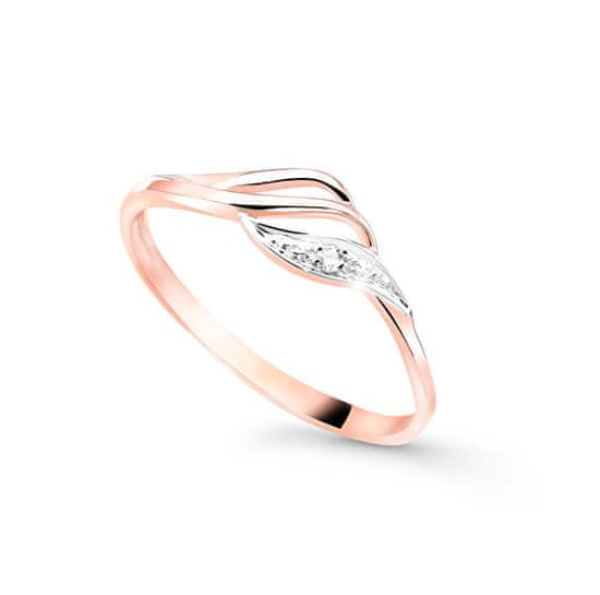 Cutie Jewellery Očarljiv prstan iz roza zlata s cirkoni Z8023-10-X-4