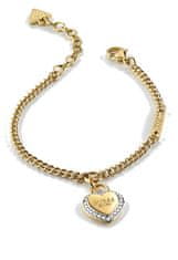 Guess Modna pozlačena zapestnica Fine Heart JUBB01422JWYGS (Dimenzije 14,5 - 18,5 cm - S)