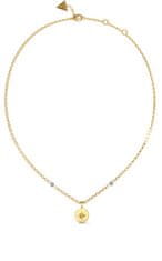 Guess Moderna pozlačena ogrlica Monete JUBN02201JWYGT/U