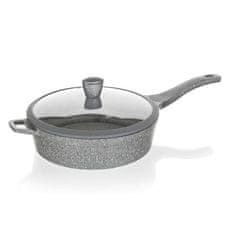 Banquet Globoka ponev z neprijemljivo površino in razpršenim dnom GRANITE 28 cm, pokrov