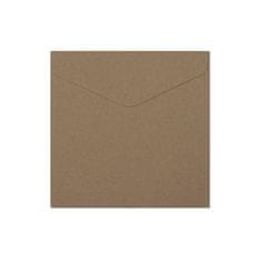 Galeria Papieru Okrasne kuverte Kraft, 16x16cm, 120 g, temno bež, 10 kosov