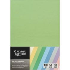 Galeria Papieru Okrasni papir A4, gladek - 130 g/m2, mešanica pastelnih barv, 50 l.