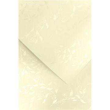 Galeria Papieru Oblikovalski papir A4 Liana, 230 g, slonokoščena barva, 20 kosov