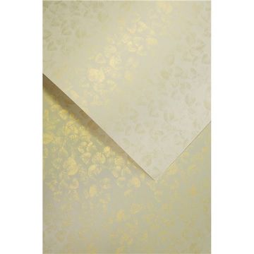 Galeria Papieru Oblikovalski papir A4 Leaves, 250 g, slonokoščena barva, 20 kosov