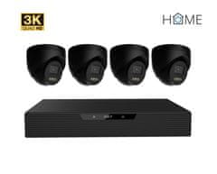 iGET HOME N85P4 - kamera NVR PoE z ločljivostjo 3K, 8CH NVR + 4x kamera z zvokom, IR in LED