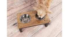 Flamingo Tommy Duo Dinner Stand z dvema skledama iz nerjavečega jekla 370ml