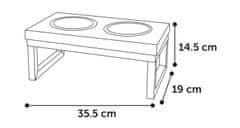 Flamingo Tommy Duo Dinner Stand z dvema skledama iz nerjavečega jekla 370ml