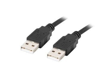 Lanberg USB-A M/M 2.0 kabel 1 m, črn
