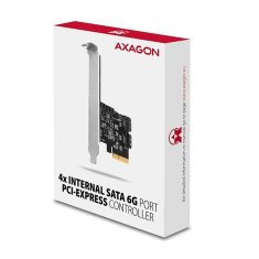 AXAGON PCES-SA4X4, krmilnik PCIe - 4x notranja vrata SATA 6G, ASM1164, SP in LP